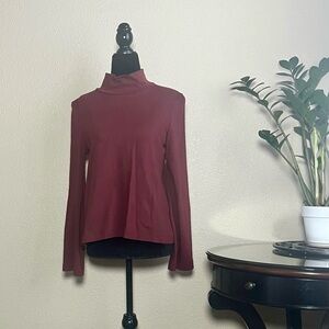 Madewell Burgundy Long Sleeve Top
